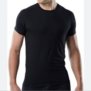 MR DAVIS Men's Black THE TAILORED CUT Bamboo Crew Neck Undershirt T-Shirt XXL